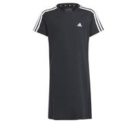 adidas Bambina Essentials 3-Stripes Dress, Black/White, 13-14 Years