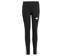 Adidas Bambina Essentials 3 Stripes Leggings, Black/White, 14-15 Years