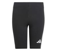 Adidas Bambina Essentials Biker Shorts, Black/White, 11-12 Years
