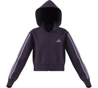 Adidas Bambina Essentials Full Zip Hoodie, Aurora Plum/Powder Plum, 14-15 Years