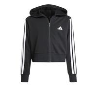 adidas Bambina ESSENTIALS FULL ZIP HOODIE, Black / White, 13-14 Years