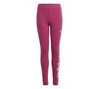 adidas Bambina Essentials Linear Logo Cotton Tights, semi lucid fuchsia/white, 14-15 Years