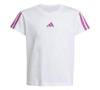 adidas Bambina Essentials T-Shirt, White/Semi Lucid Fuchsia, 14-15 Years
