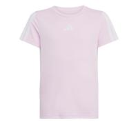 adidas Bambina Train Essentials 3-Stripes T-Shirt, Clear Pink/White, 14-15 Years
