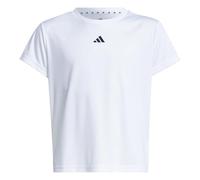 adidas Bambina Train Essentials Regular Fit Logo Training T-Shirt Junior Girls, White/Black, 14-15 Years