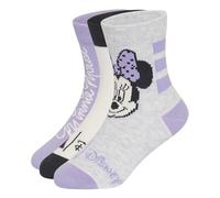 adidas Bambine e ragazze Disney Minnie Mouse Socks Socks, light grey heather/magic lilac/off white, 4-5 Years