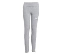 adidas Bambina ESSENTIALS 3 STRIPES LEGGINGS, medium grey heather/white, 7-8 Years