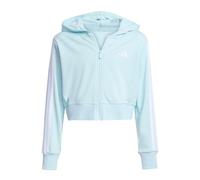 Adidas Bambina Essentials Full Zip Hoodie, Halo Mint/White, 11-12 Years
