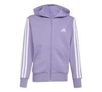 adidas Bambine e Ragazze Essentials Full Zip Hoodie Sweatshirt, Magic Lilac/White, 5-6 Years