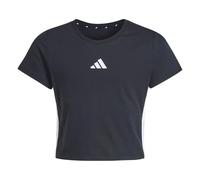 adidas Fille Essentials Logo T-Shirt, Black/White, 14-15 Years