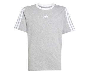 adidas Bambine e Ragazze Essentials Shirt, Medium Grey Heather/White, 9-10 Years