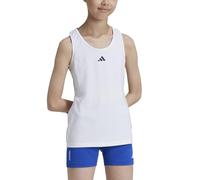 adidas Bambine e Ragazze Techfit Tank Shirt, White/Black, 7-8 Years