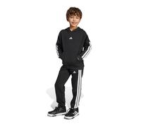 adidas Bambini e ragazzi Little Kids 3 Stripes Essentials Fleece Track_Suit, black, 4-5 Years