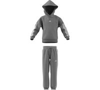 adidas kids boys adidas little kids 3 stripes essentials fleece tracksuit grey 5-6y