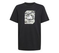 adidas Bambino Camo Box Junior Boys Tshirt, Black, 7-8 Years