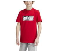 adidas Bambino Camo Linear Graphic Tee Kids, Scarlet, 11-12 Years