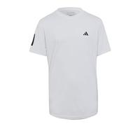 adidas Bambino Club Tennis 3-Stripes Tee, White, 9-10 Years