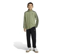 adidas Bambino FITTED TRACKSUIT, TENT GREEN F16/BLACK, 9-10 Years