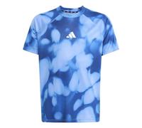adidas Bambino Training Tee with Allover Graphic, Team Royal Blue/Dark Blue, 9-10 Years