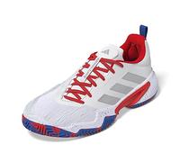 adidas Barricade M, Shoes-Low (Non Football) Uomo, Ftwr White/Silver Met./Bright Royal, 46 2/3 EU