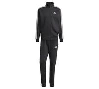 adidas Basic 3-stripes Fleece Track Suit, Tuta da allenamento Uomo, Nero, S