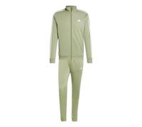 adidas Basic 3-stripes Tricot Track Suit Tuta Sportiva, Tent Green/Off White, S Uomo