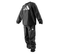 adidas Basic - Tuta da sauna per uomo, donna, unisex, impermeabile, anti-strappo, per perdita di peso, fitness, corsa, boxe e sport, colore: nero/bianco | S, M, L, XL, XXL