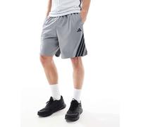 adidas - Basketball Legends - Pantaloncini grigi con 3 strisce-Grigio 4XL - 7inch