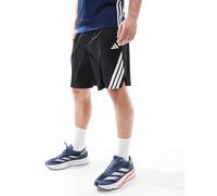 adidas - Basketball Legends - Pantaloncini neri con 3 strisce-Nero XS 7in