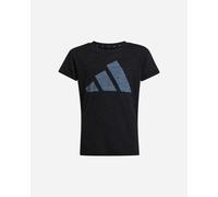 T-shirt Essentials Junior Black / White 11-12A