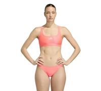 adidas Donna 3 Stripes V-Back Bikini Swimwear, Solar Turbo/Frozen Turbo, 38