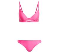 Set bikini triangolo con spalline a 2 vie Shock Pink / White 44