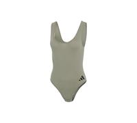 adidas Bodysuit-Sport Active Essentials Cotton 3 Stripes Bodies, Silver Pebble_4a0694, M Donna