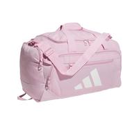 adidas Defender 5.0 Duffel, Durable Travel Gym Sports Bag for Men and Women, True Pink/White, Small (42L)