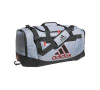 adidas Borsone unisex Defender 4, taglia unica, Due toni grigio due/nero/rosso brillante, Medium (66L), Borsone Defender 4.0, Fuori produzione