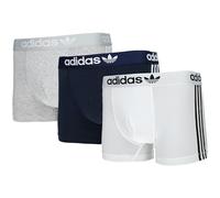 adidas Boxer da Uomo 3 Pezzi in Cotone Traspirante 3-Stripes (Grigio, Blu, Bianco XL)
