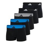 Adidas Boxer Da Uomo, Confezione Da 5 - Trunks, Active Flex Cotone, Logo