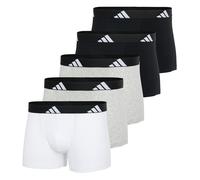 Adidas Boxer Da Uomo, Confezione Da 5 - Trunks, Active Flex Cotone, Logo