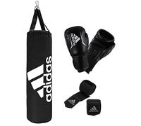 Adidas Boxing Bag Set, Boxe. Unisex-Adulti, Nero/Bianco, 90 cm