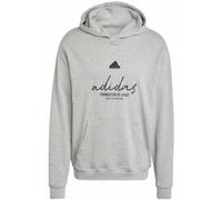 adidas Brand Love French Terry Q3 M - felpa con cappuccio - uomo L Grey man
