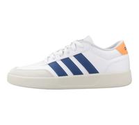 adidas Uomo BREAKNET 3.0 Shoes, Ftwr White/Dusky Petrol/Lucid Orange, 43 1/3 EU