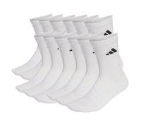adidas Calze Unisex, 12 Paia, Calze Sportive Imbottite, Logo, Crew