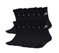 adidas Calze Unisex, 12 Paia, Calze Sportive Imbottite, Logo, Crew