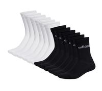 Adidas Calze Unisex, Confezione Da 12 - Linear Crew Imbottite, Logo, Imbottito
