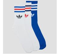 adidas Calzini 3-Stripes Crew Socks 3 Pairs in Bianco S