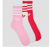 adidas Calzini 3-Stripes Crew Socks 3 Pairs in Rosa L