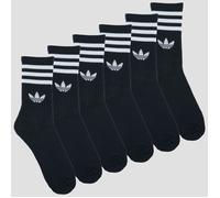 Adidas 3 STRIPES CREW SOCKS 6 PAIRS men Socks black in taglia:L