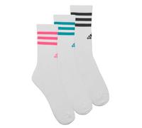 adidas Calzini 3-Stripes Cushioned Crew Socks 3 Pairs in Bianco M