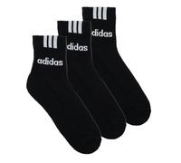 adidas Calzini 3-Stripes Linear Half-Crew Cushioned Socks 3 Pairs in Nero L