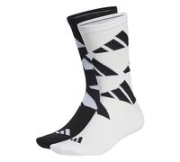 Adidas, Calzini Aeroready Crew Logo Brand Love 2 Paia, Calzini, Bianco Nero, Xl,